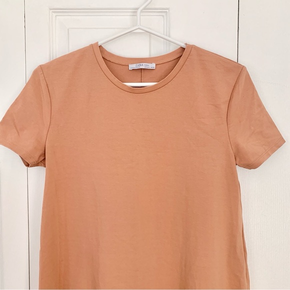 ZARA Ruffle Peplum T-Shirt Dress Women’s Size Small - Picture 3 of 7